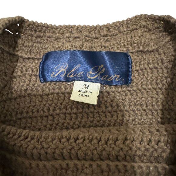 Francesca Blue Rain Crochet Green Sleeveless Tank Top Size M - Picture 6 of 7